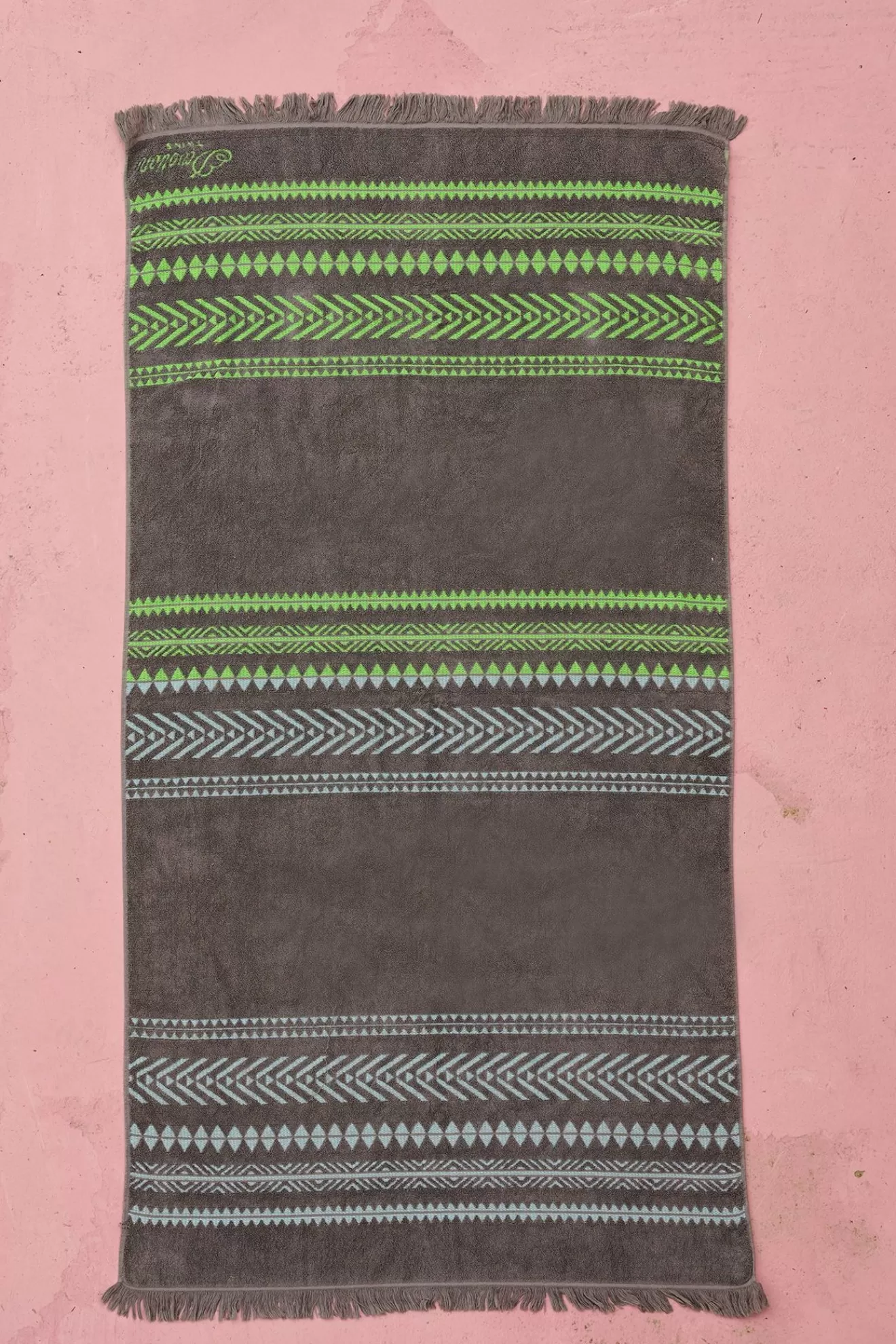 Discount Devotion TWINS Beach Towel-Green-B.B/Grey