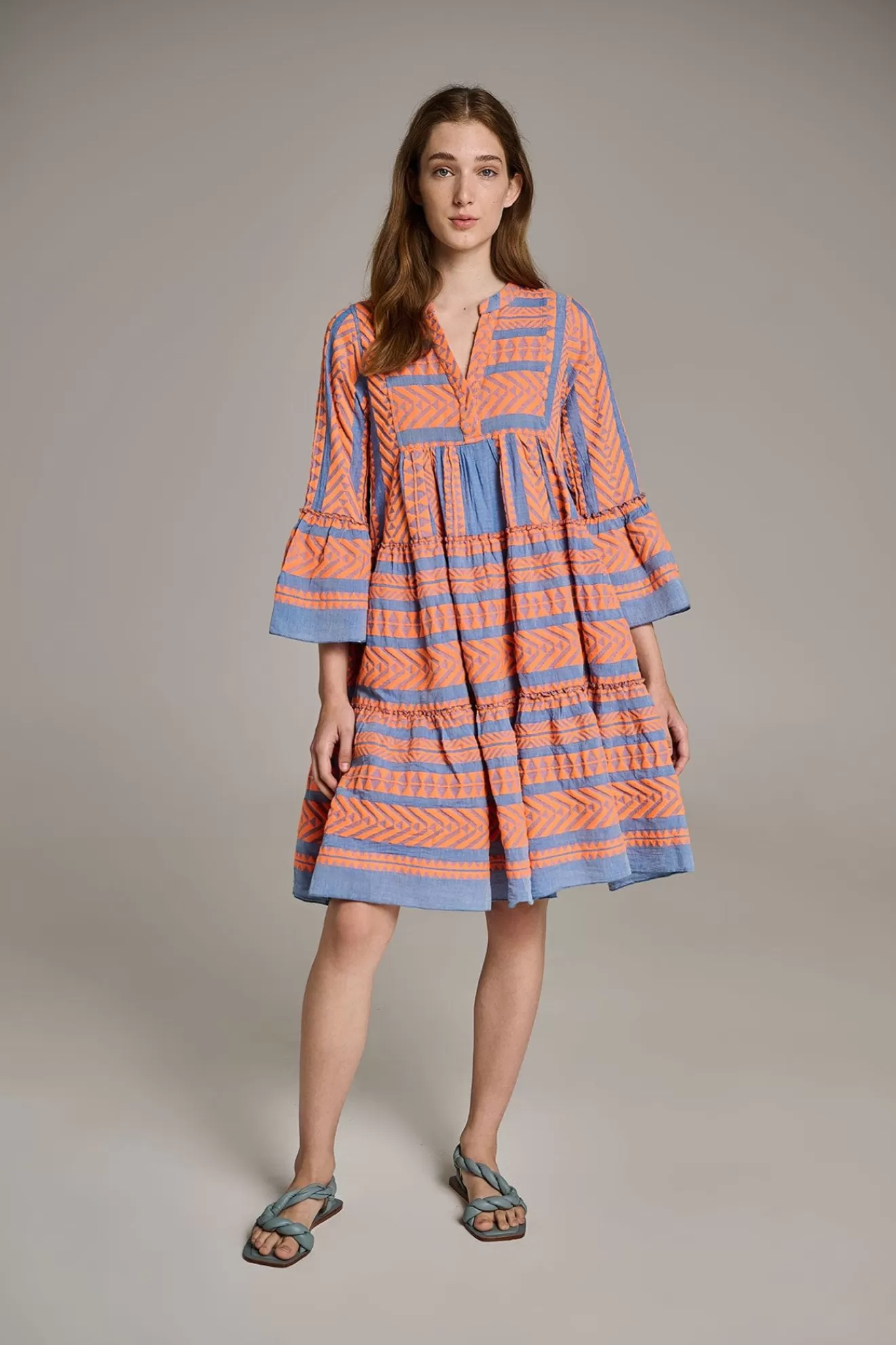 Hot Devotion TWINS Ella Midi-Orange/Blue