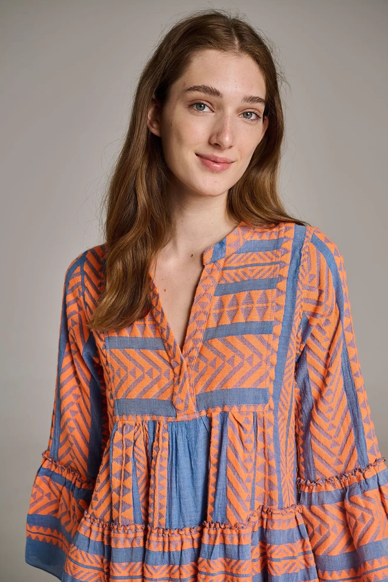 Hot Devotion TWINS Ella Midi-Orange/Blue